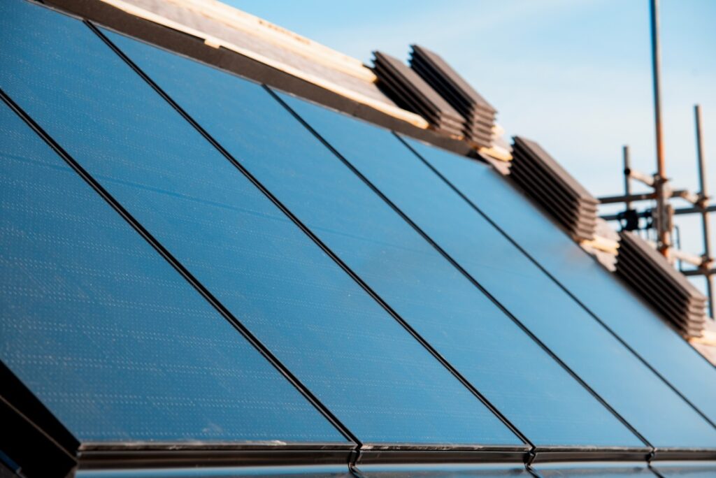 Solarmodul-Installation integriert